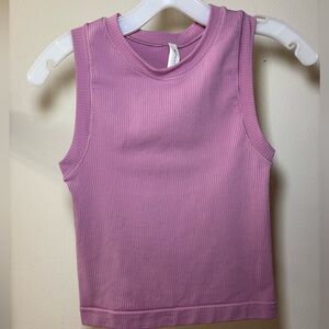Athleta Ribbed Pink Tank Top